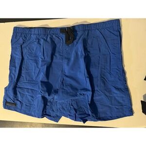 Columbia Swim Trunks Mens Large Omni-Shade Belted Lined Nylon Blue Outdoor